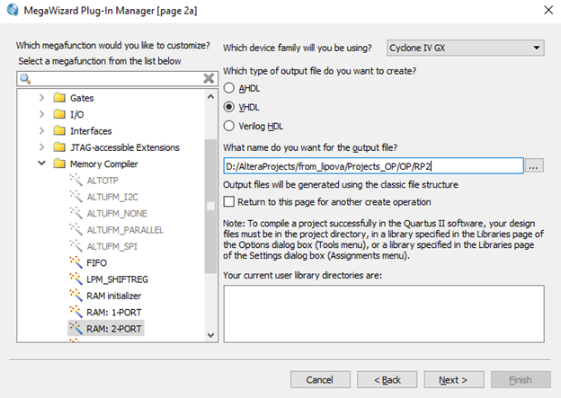 Рис.20 Окно задания режима работы портов памяти и способа указания размера памяти